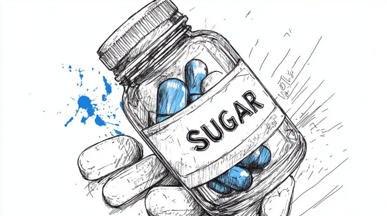 Bottle of sugar pills